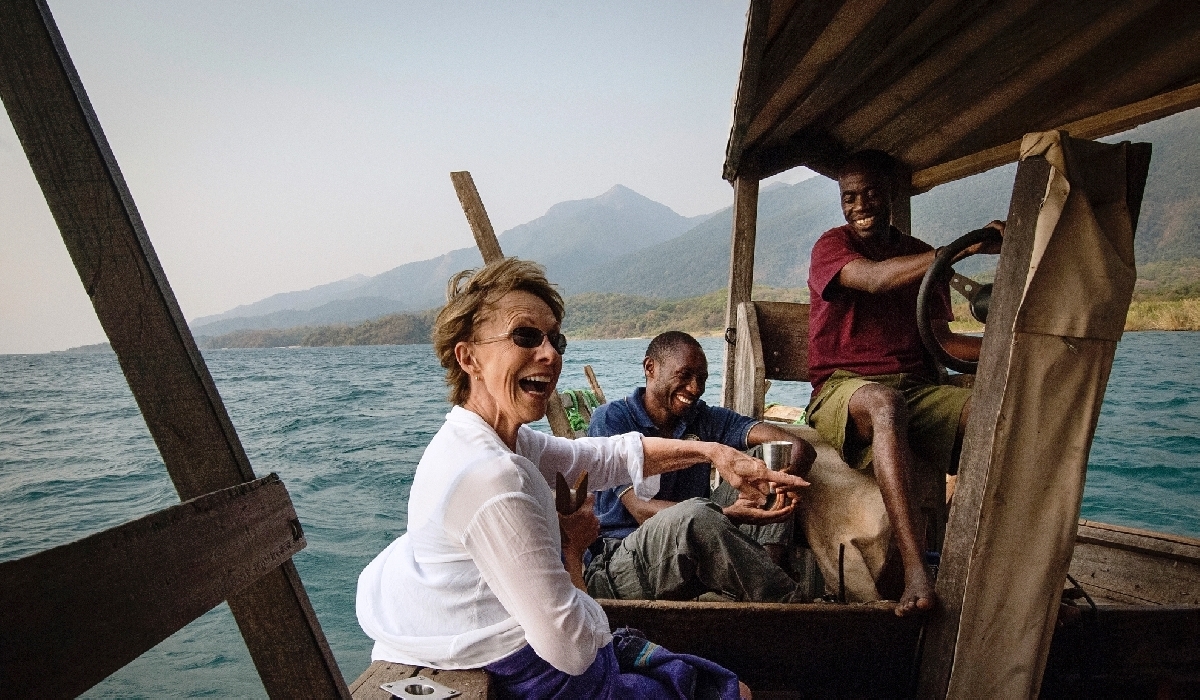 Sortie en bateau sur le lac Tanganyika avec l'équipe du Greystoke Mahale