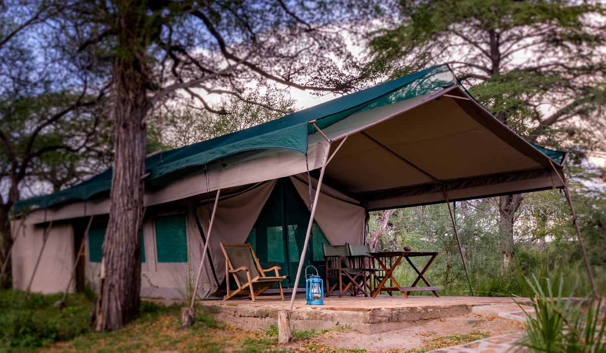 Une des tentes du Lake Manze Camp