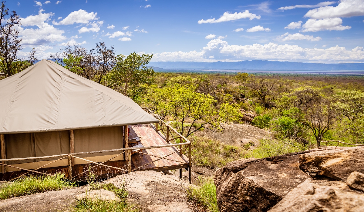 Une des tentes du camp Ormatai Rock